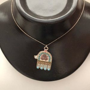 Hamsa necklace made in Israel